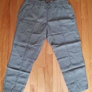 Faded Army Green Fitted Pants